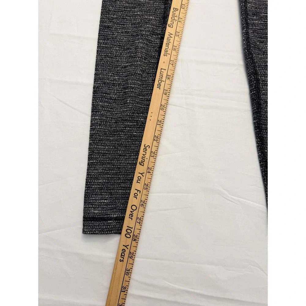 Lululemon Leggings Womens 6 Gray Flecked High Rise Ankle Yoga Pants Knit Stretch